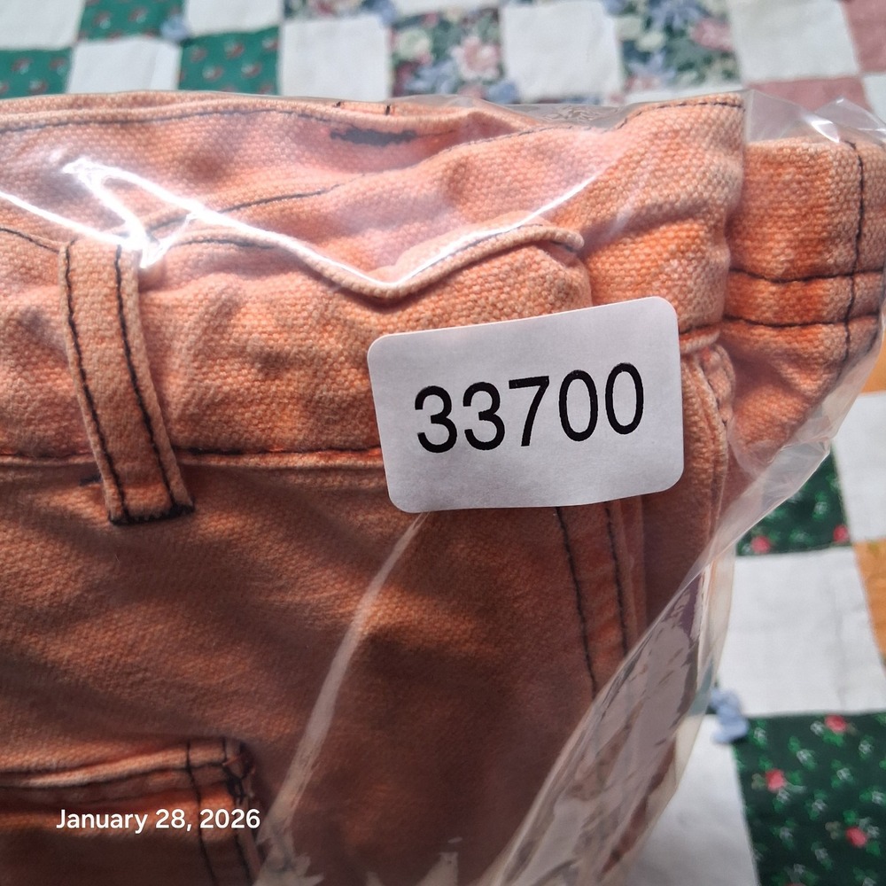 Vintage Girlfriends Extra Long Cargo Shorts Peach Orange Size 15 Y2K Streetwear - Picture 13 of 13